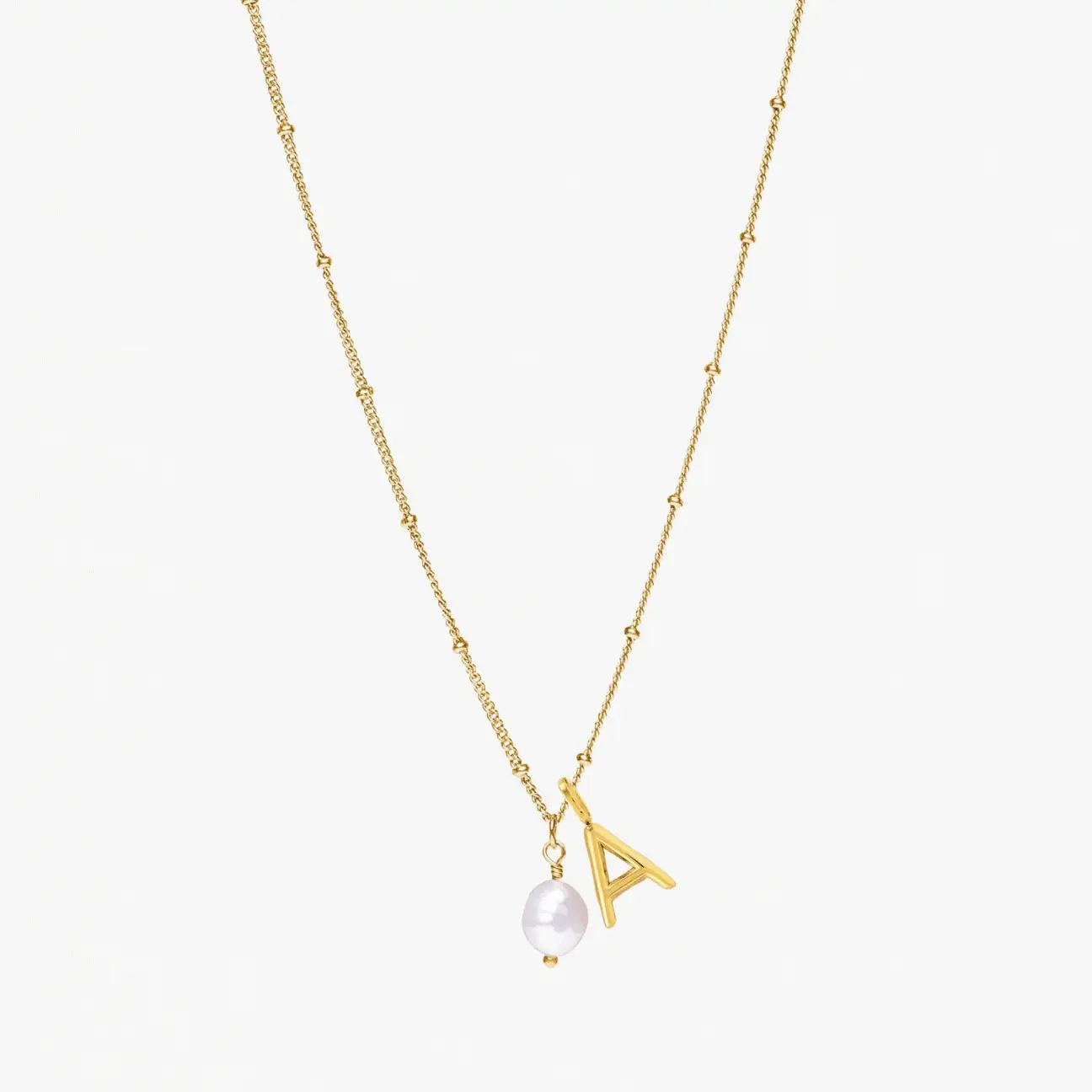 Initial & Pearl Necklace - Image 4